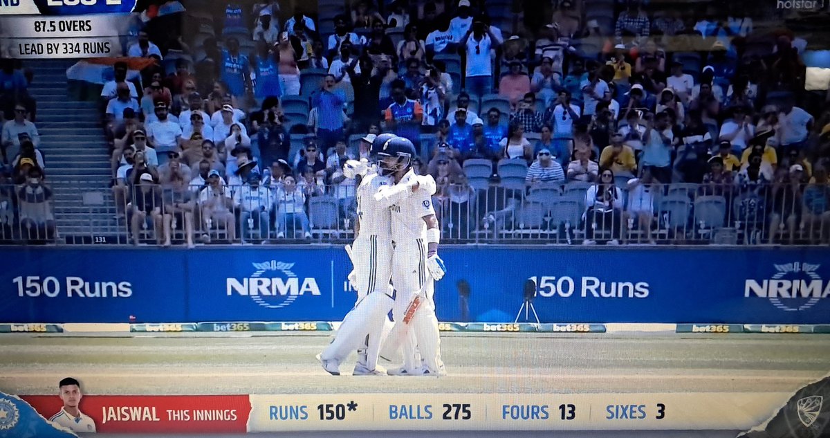 dormantwriterr's tweet photo. A big innings. 150 up

Gonna be great for @ybj_19 and obviously for @IndianCricketTm.

Safe to say India is almost in Full control of this 1st test.

#BGT2025 | #BGT2024 | #YashasviJaiswal https://t.co/yPR4XLobie