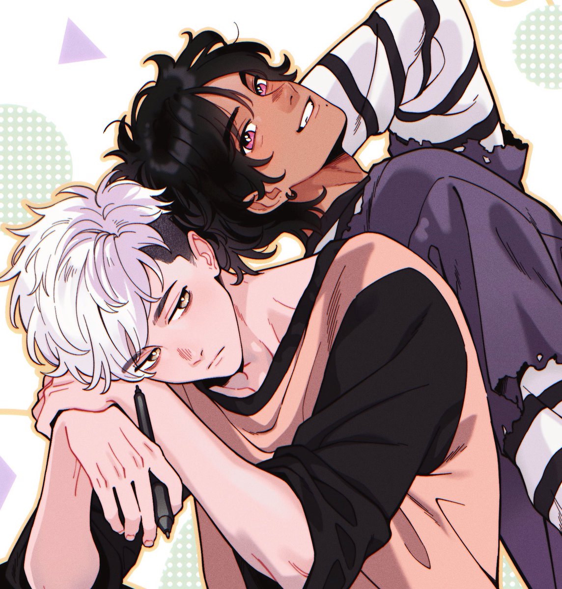 tikklil's tweet photo. Rowan and Dean :D

What's Left of Our Love: Webcomic artist with a strained relationship with romance encounters fanfiction writer itching to start something new.
Rotating these two in my brain like a rotisserie chicken... https://t.co/HGSkIGNisI
