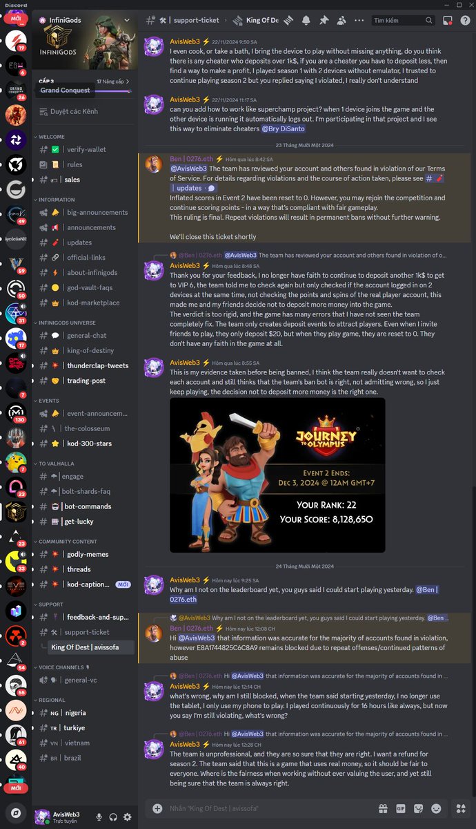 A big project with unprofessional work, money is not trash, but I'm not stupid enough to do such fraudulent things. The project banned the wrong user, and nearly 80% of the users were from Vietnam, but they did not check again and confirmed it for sure. <a href="/graildoteth/">Grail.eth</a> <a href="/ghost93_x/">𝔊𝔥𝔬𝔰𝔱</a>