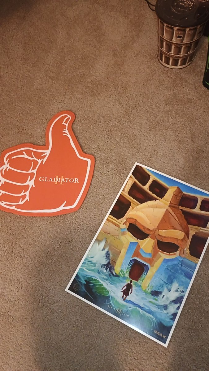 DustyTheApe's tweet photo. #GladiatorII  Fantastic movie get out and see it!!!🤺⚔️🛡️ 10/10!  🍿🎥🎟️🦍 @AMCTheatres @CEOAdam #AMCTheatres #AMC #AMCMERCHANDISE https://t.co/MY465V6fE4