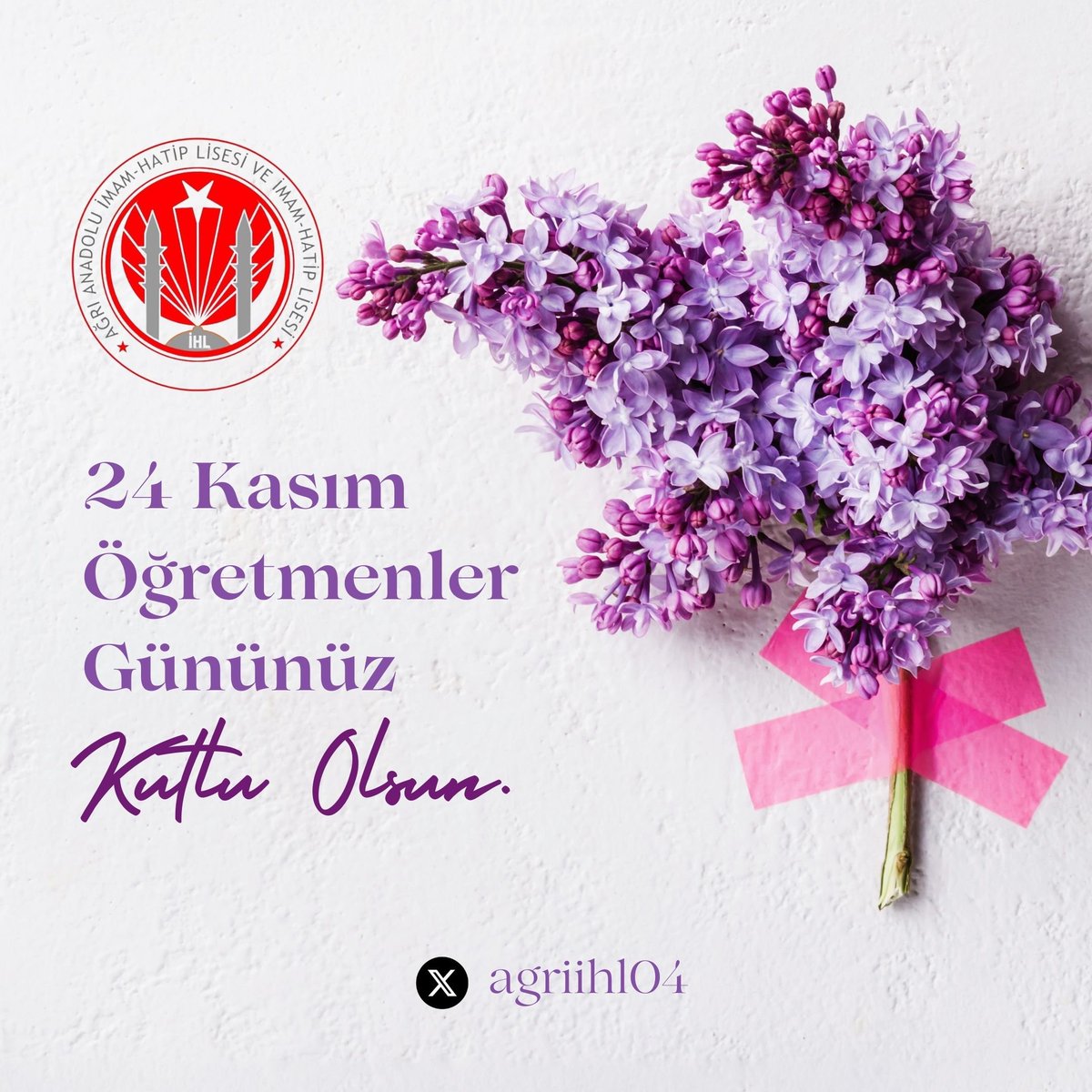📌 Tüm öğretmenlerimizin
 "24 Kasım Öğretmenler Günü"
 kutlu olsun.

📍Ağrı Anadolu İmam Hatip Lisesi
