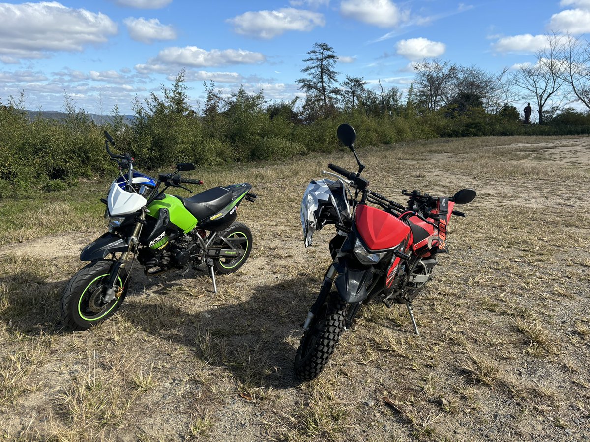 ms100v's tweet photo. プチツー行ってきた🏍️
#KSR110改125
#KSR50 https://t.co/Nm95pJNl5y