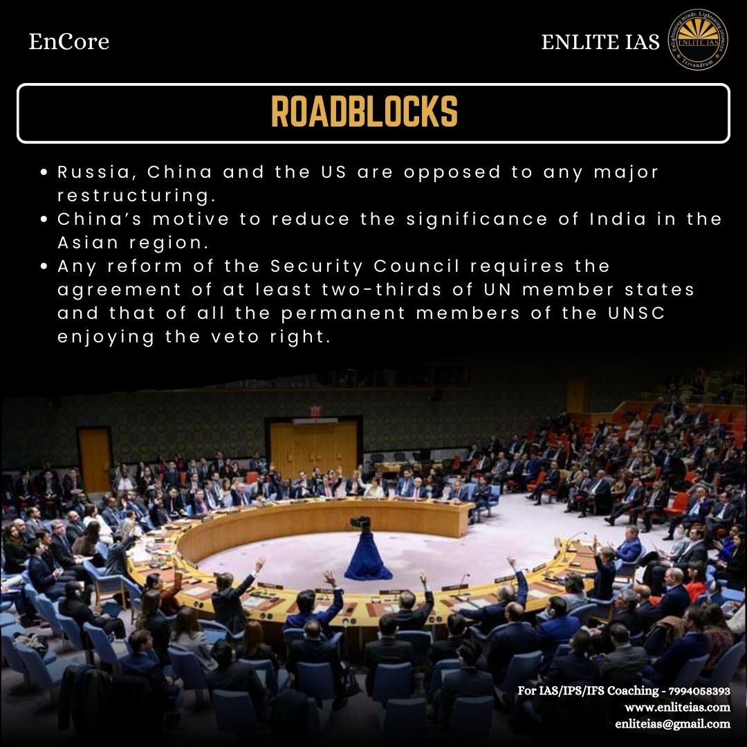 enlite_ias's tweet image. With growing global consensus on the urgency for reform, resistance from certain member states continues to stall progress. Can the UNSC evolve to better address contemporary geopolitical realities?

#EnliteIAS #UNSCReforms #GlobalGovernance