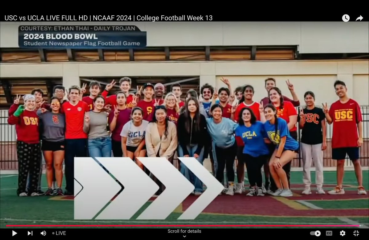 NBC just featured the <a href="/dailybruin/">Daily Bruin</a> and <a href="/dailytrojan/">Daily Trojan</a> on its broadcast of #UCLA and #USC's rivalry game tonight. 

There we are on live TV. Weird to see my face there...