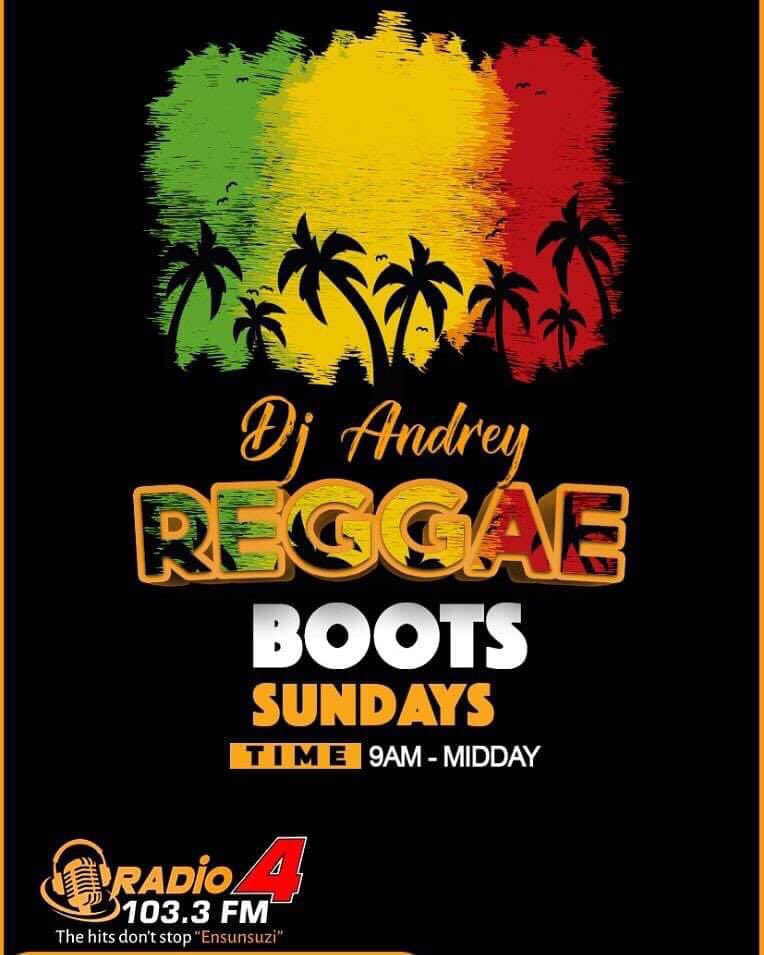 DjAndreyBaddest's tweet photo. Its a reggae theme Sunday. Tune in for the beat Sunday feeling from 9AM to Midday live on @Radio4UG
Drop your location where you will be tuned in from.
#DiBaddest
#ReggaeBoots https://t.co/JthJA0ZVwt