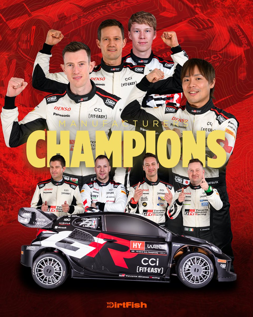 It went to the final stage of the season – and a Sébastien Ogier powerstage barnstormer sealed the deal! 😲

TOYOTA WIN THE 2024 WRC MANUFACTURERS' TITLE! 🏆🍾 #WRC