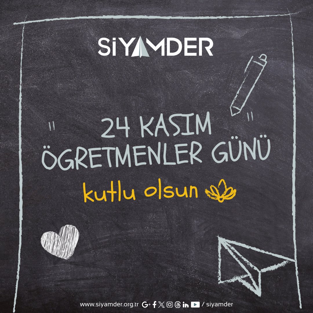 Hayatımıza dokunan, bizlere sadece bilgi değil aynı zamanda değerler kazandıran tüm öğretmenlerimizin 24 Kasım Öğretmenler Günü kutlu olsun!  
Emeğiniz, sabrınız ve geleceğe ışık tutan yol göstericiliğiniz için minnettarız.  
İyi ki varsınız! 🌟