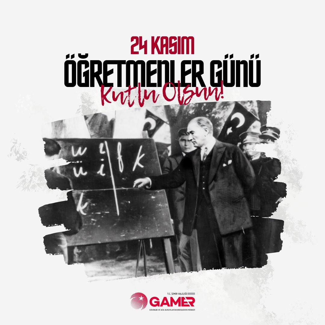 Izmir35Gamer's tweet photo. Başta Başöğretmenimiz Gazi Mustafa Kemal Atatürk olmak üzere tüm öğretmenlerimizin #24Kasım Öğretmenler Günü kutlu olsun! https://t.co/TDrtEu2CVq