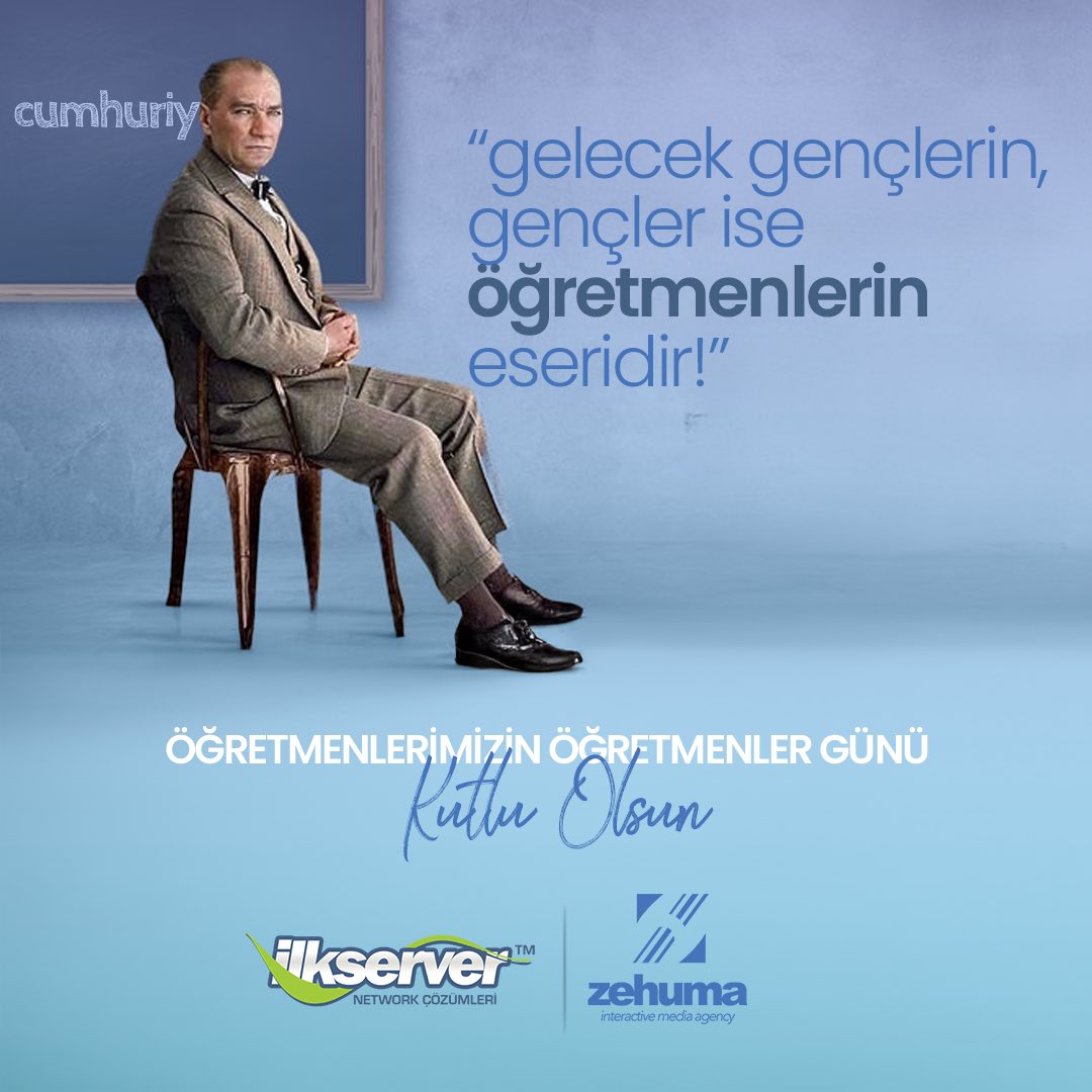 İlk öğreticimiz Başöğretmenimiz Mustafa Kemal Atatürk ve tüm öğretmenlerimizin Öğretmenler Günü kutlu olsun! 🌸💐🙏

#öğretmenlergünühediyesi #öğretmenlergünü #öğretmenler #ogretmen #ogretmenler #Atatürk #Başöğretmen #öğretmenim #ilkserver #zehuma