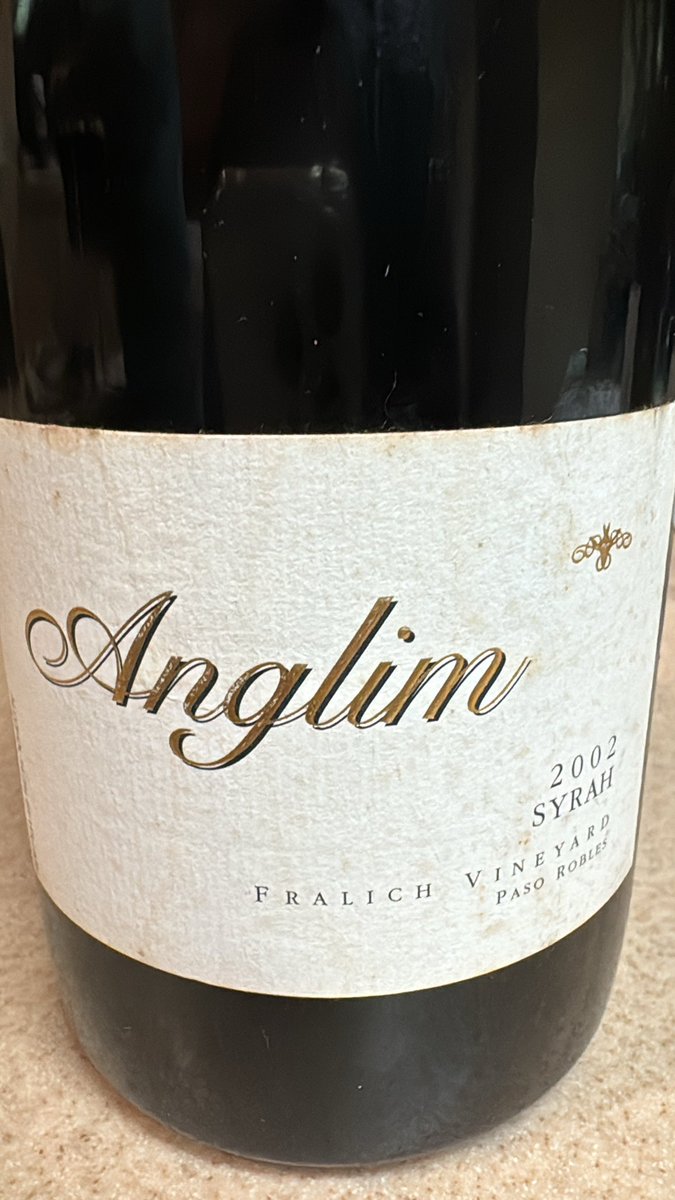 First commercial wine we ever made, a 100% Syrah grown in Templeton Gap by the late great Harry Fralich. Floral and earthy up front, cassis and sweet pipe tobacco.  Silky and beautiful at 22!