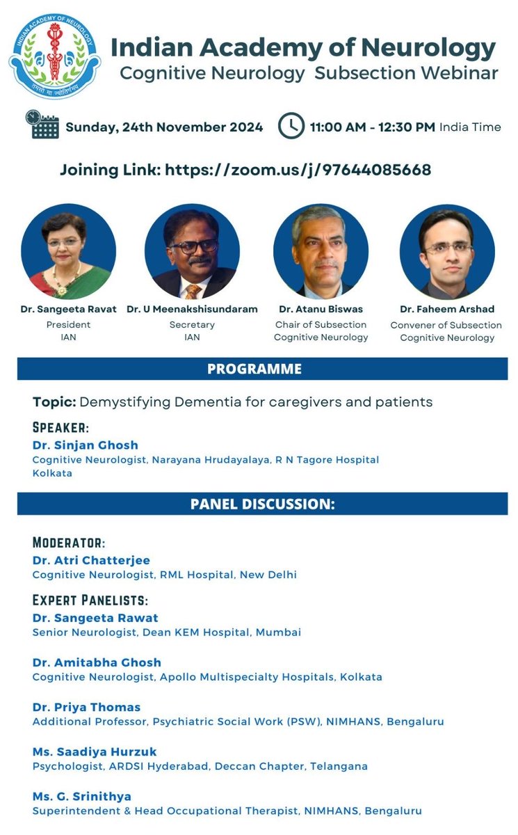 Suvarna Alladi (@alladi_suvarna) on Twitter photo A coming together of stakeholders to “Demystify Dementia for carers” A great discussion happening now! Cogn Neuro Subsection <a href="/neuro_ian/">Indian Academy of Neurology</a> President Sangeeta Rawat, <a href="/drsinjan/">Sinjan Ghosh</a> <a href="/SaadiyaHurzuk/">Saadiya Hurzuk</a> <a href="/Priyanimhans/">Priya</a> <a href="/atabisneuro/">Atanu Biswas</a> <a href="/Faheem240318/">Faheem Arshad</a> A coming together of stakeholders to “Demystify Dementia for carers” A great discussion happening now! Cogn Neuro Subsection <a href="/neuro_ian/">Indian Academy of Neurology</a> President Sangeeta Rawat, <a href="/drsinjan/">Sinjan Ghosh</a> <a href="/SaadiyaHurzuk/">Saadiya Hurzuk</a> <a href="/Priyanimhans/">Priya</a> <a href="/atabisneuro/">Atanu Biswas</a> <a href="/Faheem240318/">Faheem Arshad</a>
