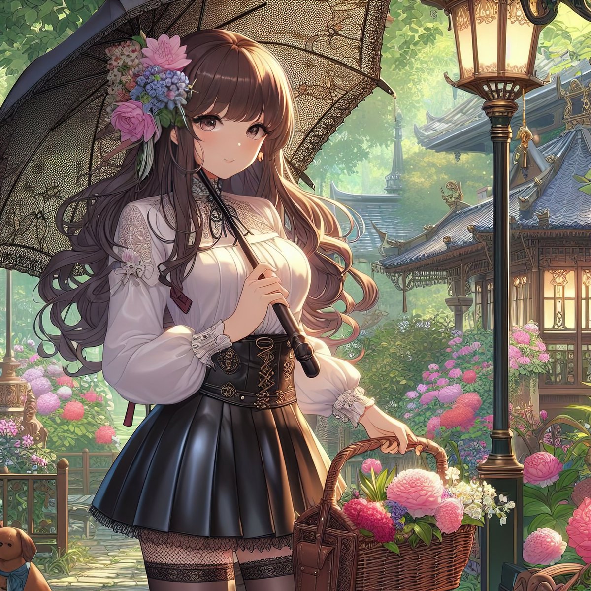 infinit61327782's tweet photo. Walking through the blossoms of a timeless garden. 🌸☂️
#digitalart #gardenvibes #victorianstyle #eleganceinart #chicfashion #floweraesthetic #umbrellaart #artisticvision #floraldesign #dreamygarden #kawaiigirl #beautifulscene #femininestyle #creativevision #infinityone22 #aiart #romanticvibes #gardenbeauty #lightandshade #classicalvibes #fashionillustration #natureinspired #serenelandscape #artisticfashion #peacefulmoment #digitalromance #artinspired #gardenmagic #artisticbeauty #timelesscharm