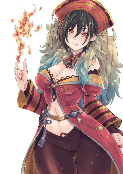 宮廷魔術師のエメラルド・・・ではなくてトパーズ。前髪あるほうもかわいいと思ったので・・・
ジェラールにファイアーボールを教えるのは強制になっちゃいましたね 