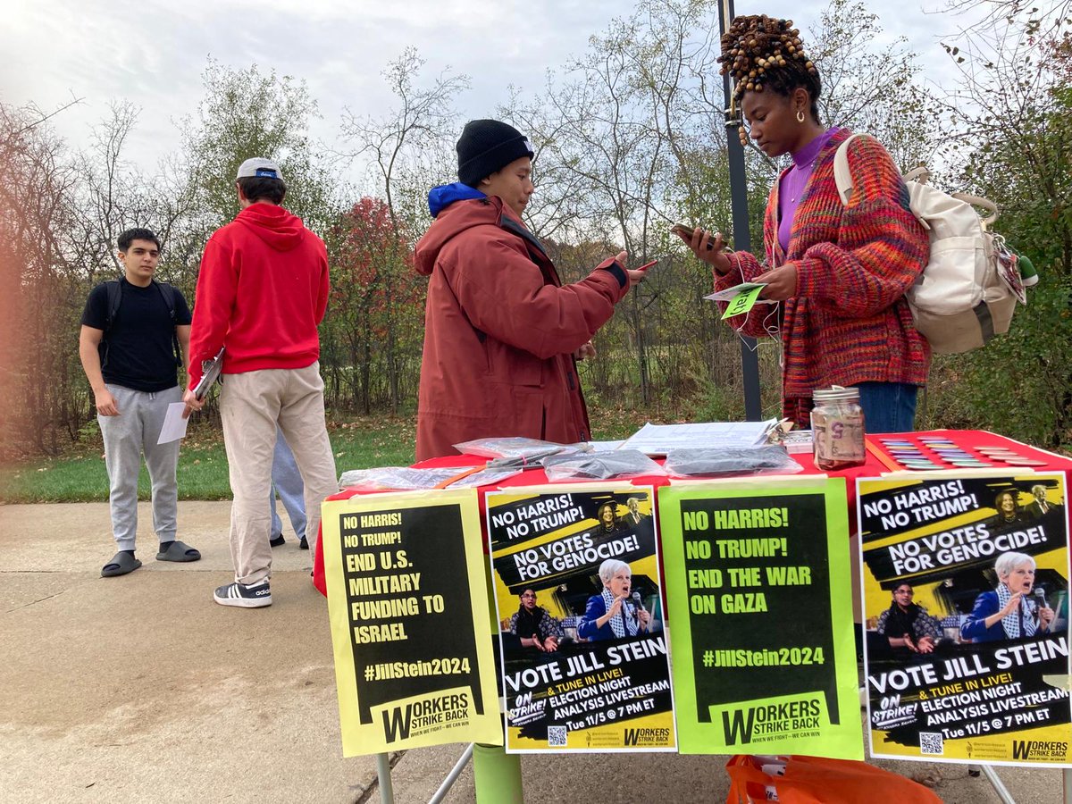 wrkrsstrikeback's tweet image. NEW REPORT: How Jill Stein BEAT Kamala Harris in 11/50 precincts in Dearborn, MI.

Workers Strike Back reports on our month-long campaign in Dearborn—organizing Arab &amp;amp; Muslim voters for the largest antiwar vote &amp;amp; why workers need a new party that can win: workersstrikeback.org/news-analysis/…