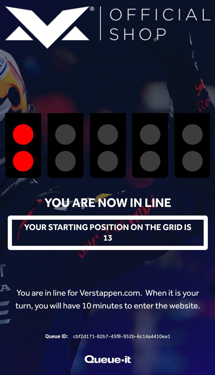 FORMULAMBER's tweet photo. There's already a queue for the verstappen webshop 👀 https://t.co/0TTLvAzxMQ