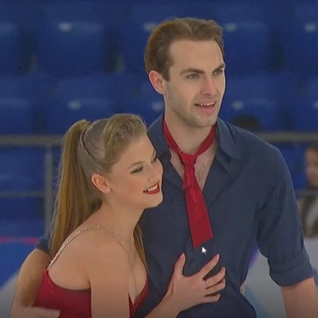 Onlyforvasilisa's tweet photo. So happy for Vasilisa and Maxim they got first in rhythm dance. 🙌🏼

Hope they win gold tomorrow 🧿🤞

#MaxiLisa #FigureSkatingGrandPrix https://t.co/WUV9aGb1tL