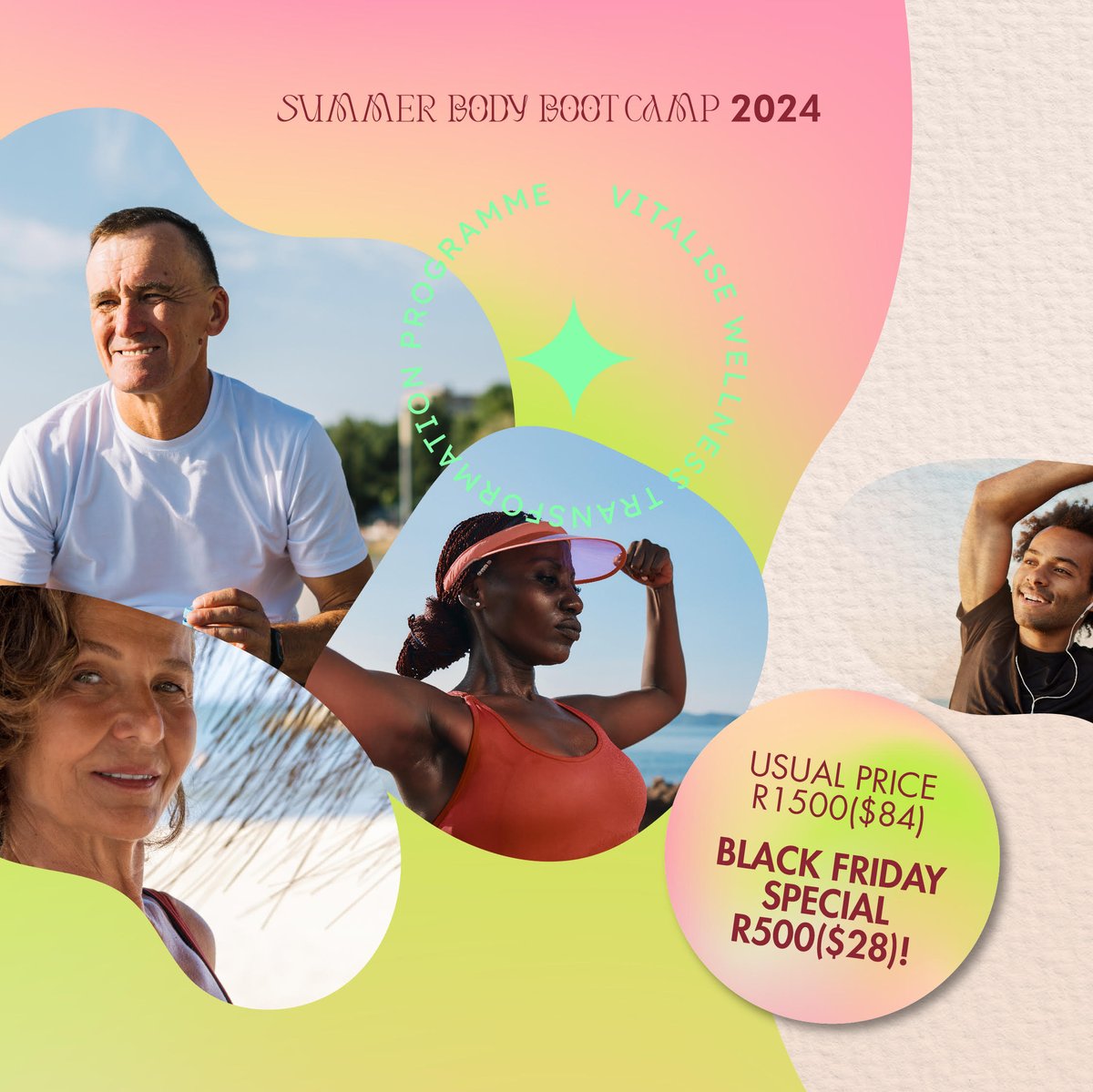 💡 With weight loss it's the small daily habits which lead to BIG results!
Learn how at the Summer Body Boot Camp!
📅 26-28 Nov | ⏰ 18h00-19h00
💸 R500 Black Friday Special
📷 Use this link to register—only a few days left to sign up!
quicket.co.za/events/284009-… 
#WeightLossTips