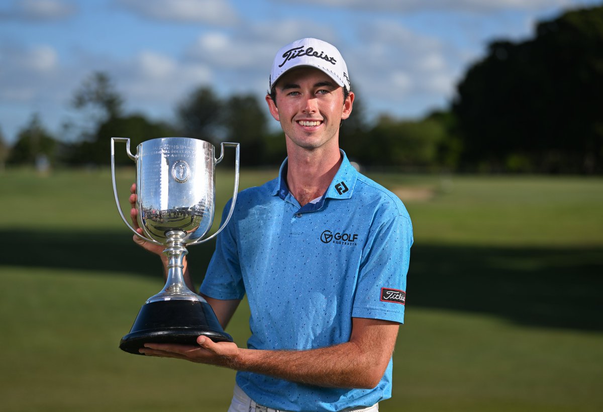 PGAofAustralia's tweet photo. The 2024 BMW Australian PGA Champion, Elvis Smylie 🏆
#AusPGA https://t.co/4L9BKwD4ct