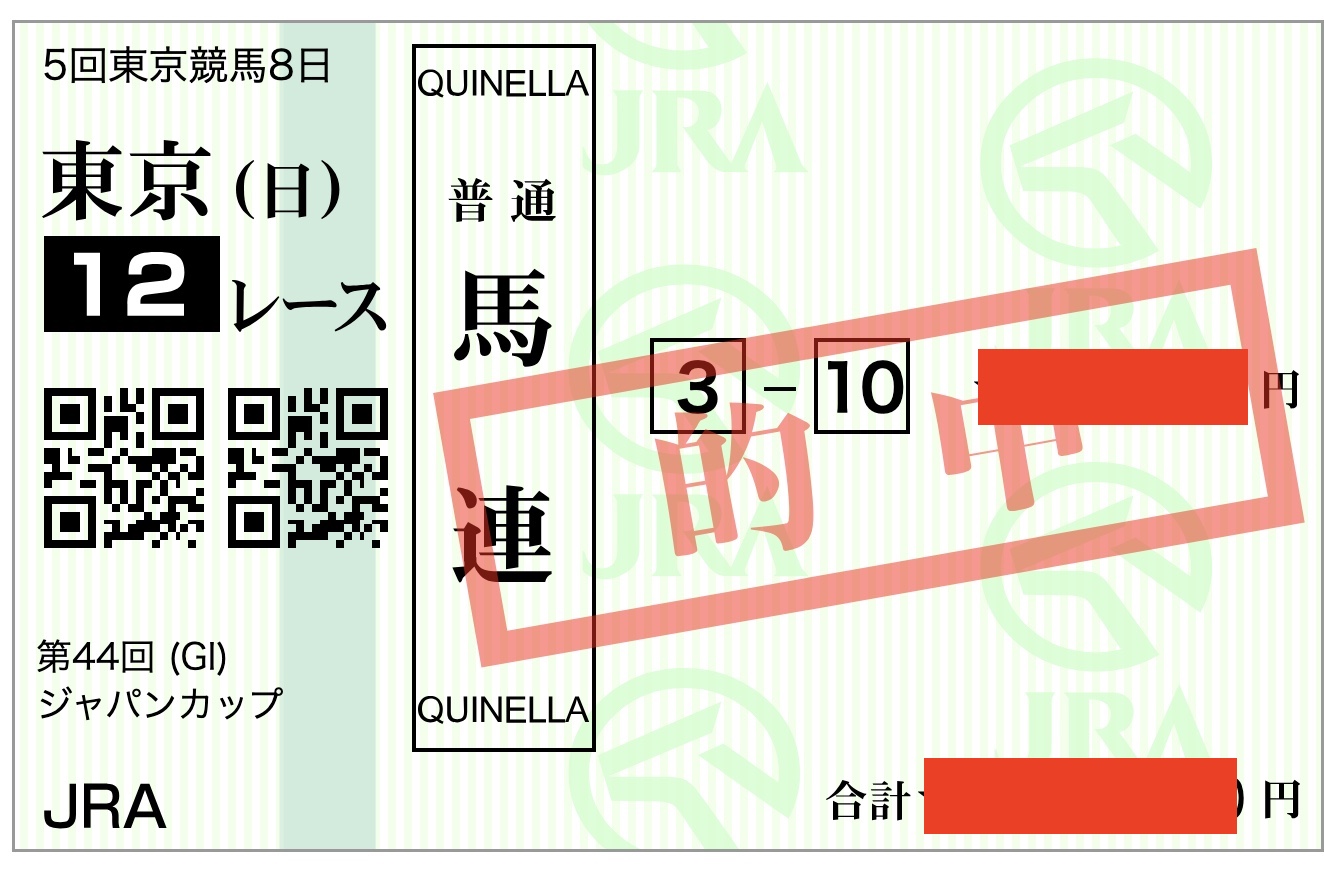 懐かしの単勝馬券 多数出品 ☆プラティニ 第13回 ジャパンカップ