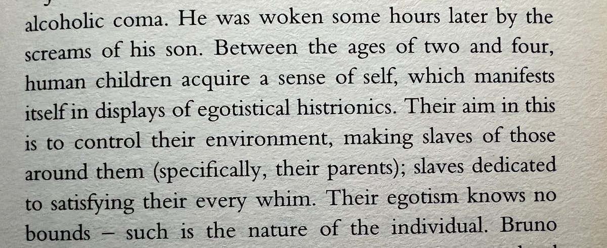 Just posting this extract from Houellebecq for anyone else parenting a toddler at the moment…