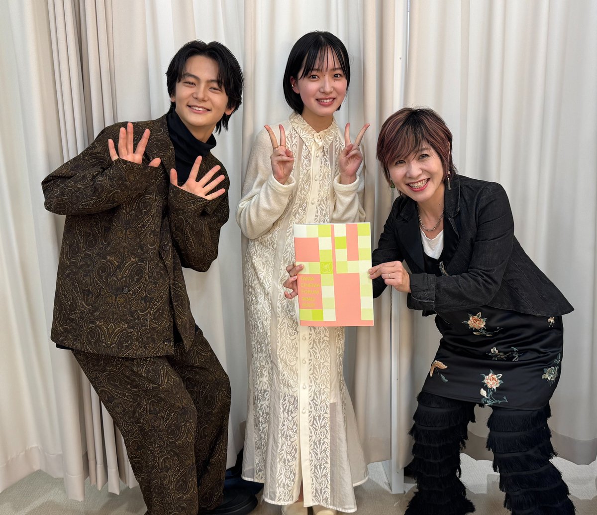 moviekaraokeiko's tweet image. 本年度 #TAMA映画祭 で最優秀新進男優賞・女優賞を受賞したお二人による「10代を駆け抜けるフレッシュ・スター 齋藤潤・早瀬憩」プログラム、無事に終了いたしました！✨
ご来場いただきありがとうございました！
来週の授賞式も楽しみ！！🎤
＃やったんぽぽ
＃映画カラオケ行こ！
＃違国日記