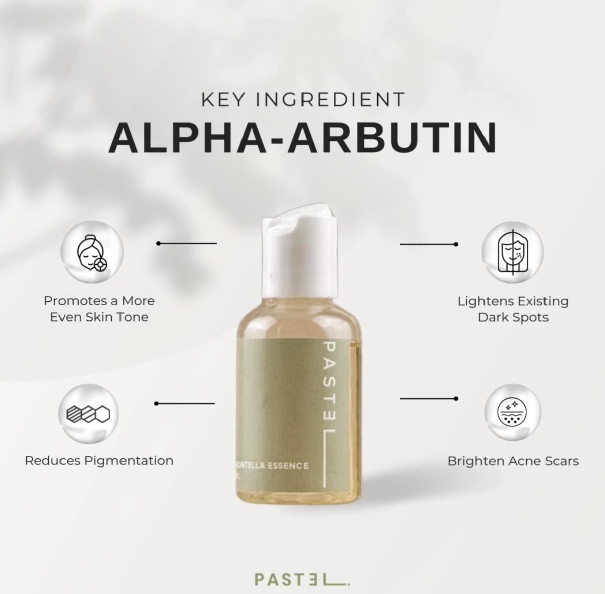 Pastel_HQ's tweet photo. Introducing Alpha-Arbutin, the ultimate glow-getter in our Niacintella Essence!

Here’s why your skin will love it: ✨ Promotes a smooth, even tone ✨ Fades dark spots ✨ Reduces pigmentation ✨ Brightens acne scars https://t.co/9IWihSvtOa