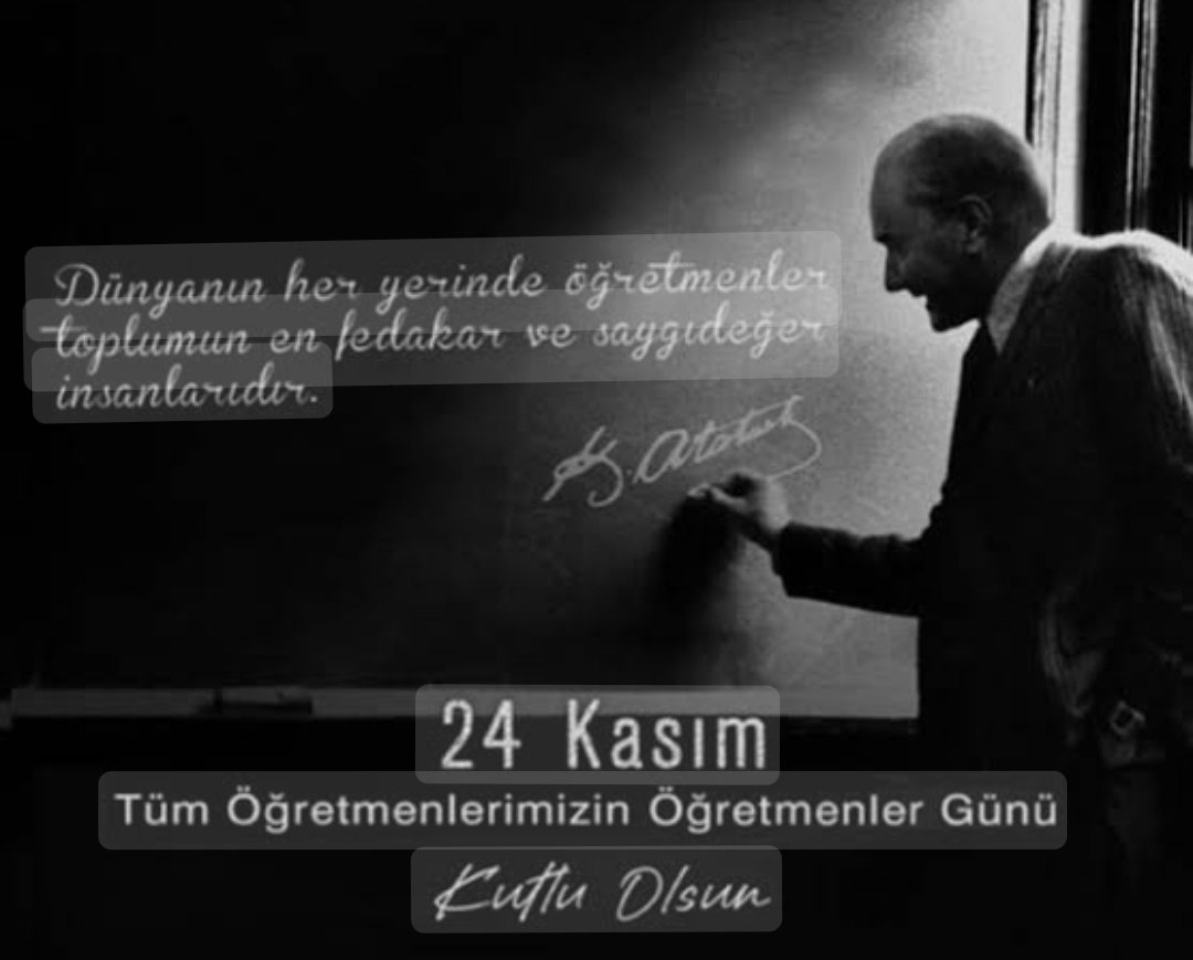 Başöğretmen Mustafa Kemal Atatürk'ün izinden yılmadan güzel bir gelecek için özveriyle çalışan kıymetli öğretmenlerimizin,  #ÖğretmenlerGünü en içten dileklerimle kutlarız.
Saygılarımızla