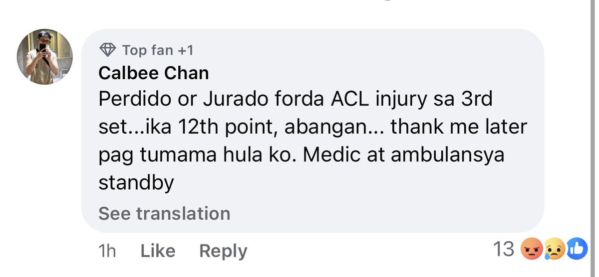 madumbianaaa's tweet photo. nakakatakot mga ganitong tao, wtf. di mo alam kung kulam or what. please tigilan niyo kahit sinong players from any team 😣

hoping it’s nothing serious for perdido 🙏🏼 https://t.co/Xv6WYjAUxp