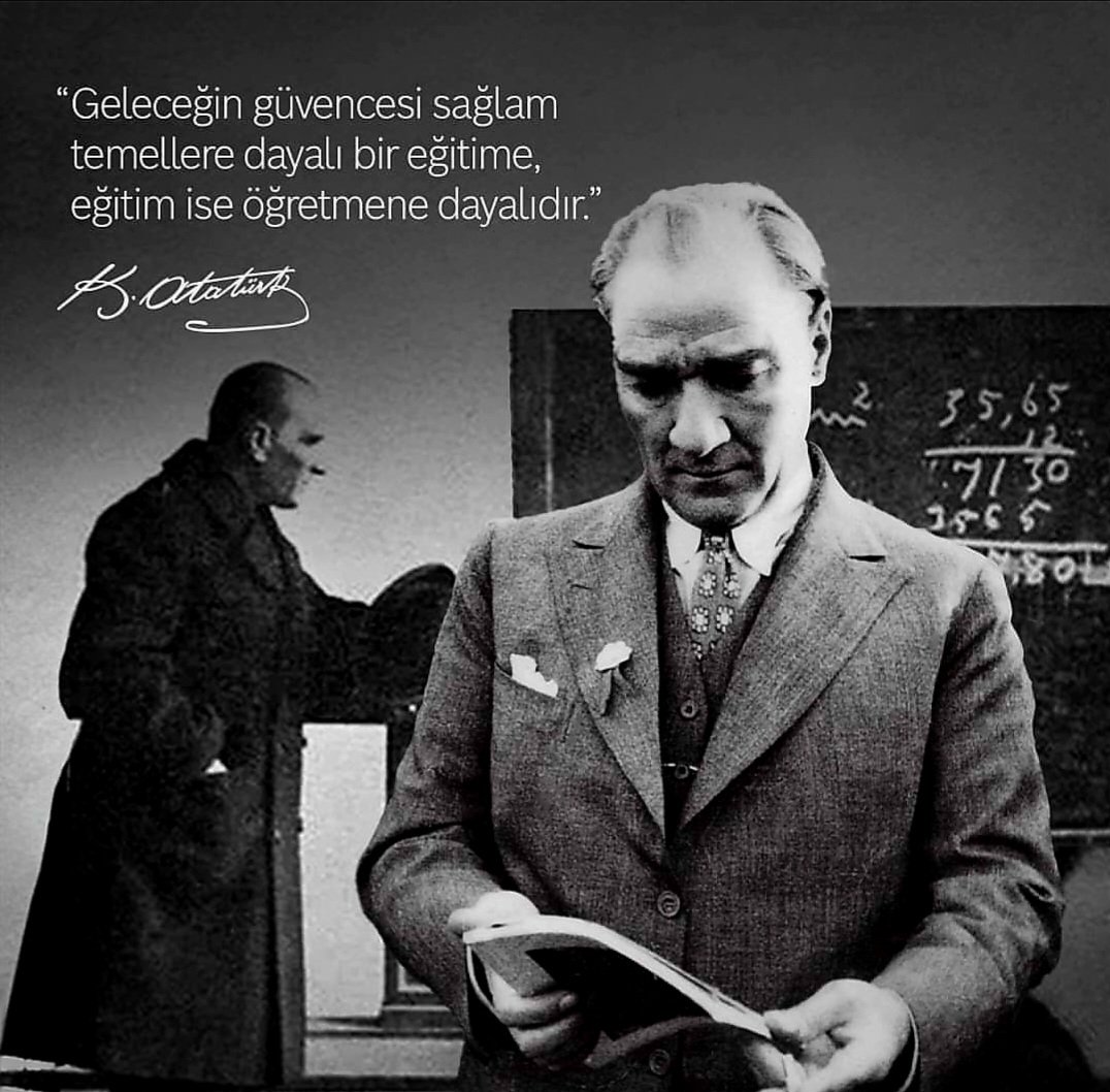 Başöğretmen Mustafa Kemal Atatürk'ün izinde, geleceğimize ışık olan tüm öğretmenlerimizin 24 Kasım Öğretmenler Günü kutlu olsun!
