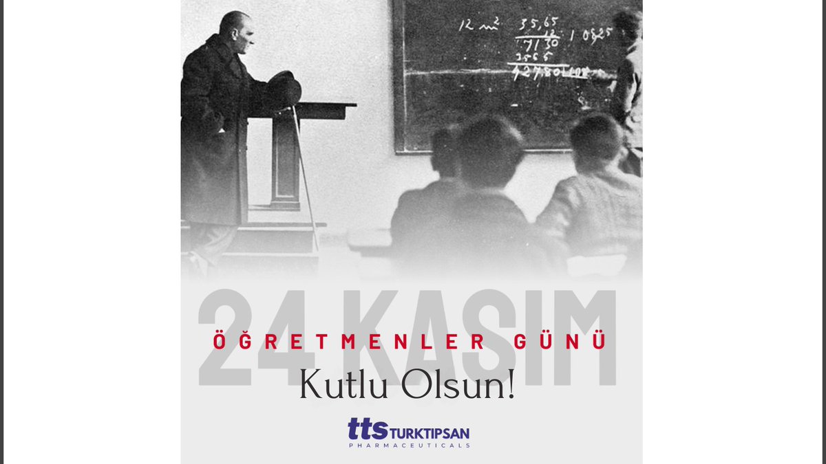 TURKTIPSAN1's tweet photo. Baş Öğretmen Atatürk başta olmak üzere bilgisiyle, emeğiyle, özverisiyle geleceğimize değer katan, hayatlarımıza dokunan kıymetli öğretmenlerimizin #24KasımÖğretmenlerGünü' nü kutluyor, saygı ve şükranlarımızı sunuyoruz..#turktipsan #öğretmenlergünü #24kasımöğretmenlergünü https://t.co/QBcSMI5fSe