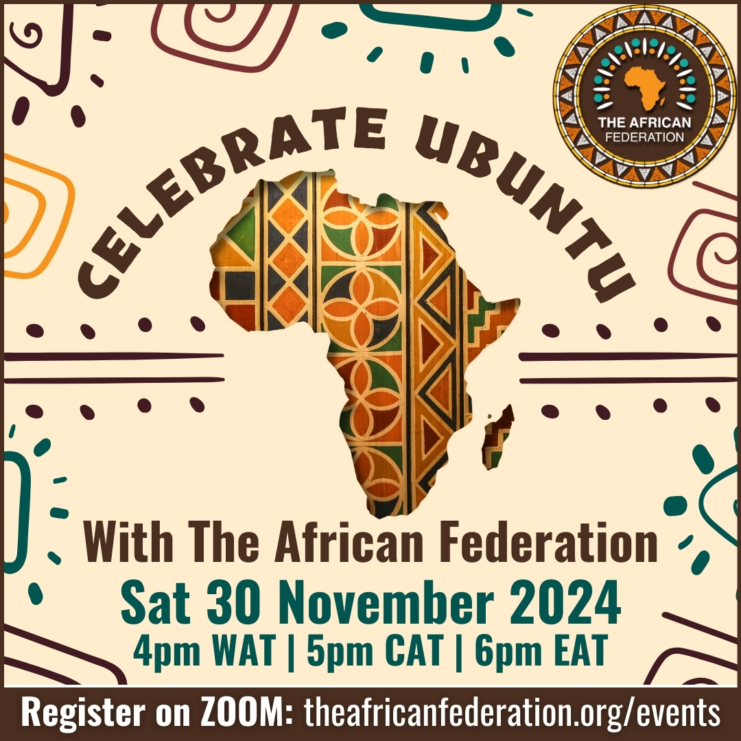 tafchapters's tweet photo. The journey of Ubuntu and The African Federation culminates on November 30th with TAF Narrative's Ubuntu Grand Celebration! Together, we’ve explored Ubuntu’s force in driving real change across Africa. Now, we gather to confront the imposed narratives, embrace our communal power and reawaken Africa’s voice.

This is not just a conversation; it’s our commitment to unity, leadership and African identity. The winners of the Ubuntu Creative Competition 2024 will also be revealed! Visit our website to register: https://t.co/Lg87NNwkKw