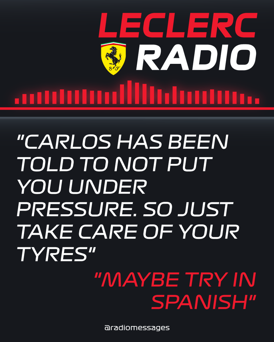 radiomessages's tweet image. Leclerc I can't 😂😂 #F1 #LasVegasGP