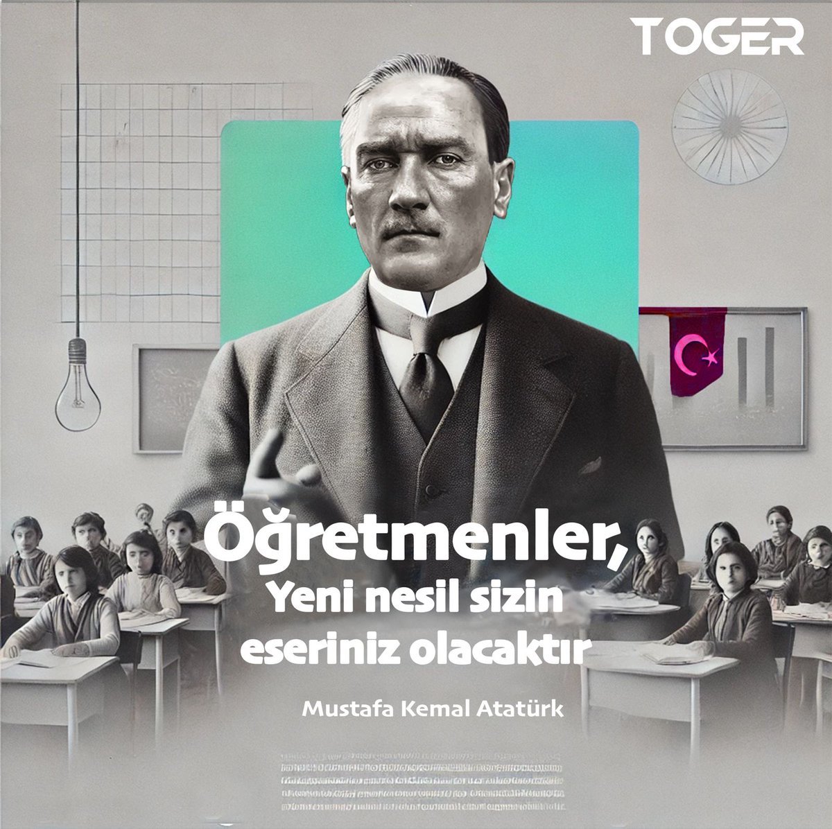 Toger olarak, tüm öğretmenlerimizin Öğretmenler Günü'nü kutlarız! 🌟 Sürdürülebilir bir gelecek için enerjiniz daima yüksek kalsın! 💚 
#ÖğretmenlerGünü #Toger #SürdürülebilirGelecek #MustafaKemalAtatürk