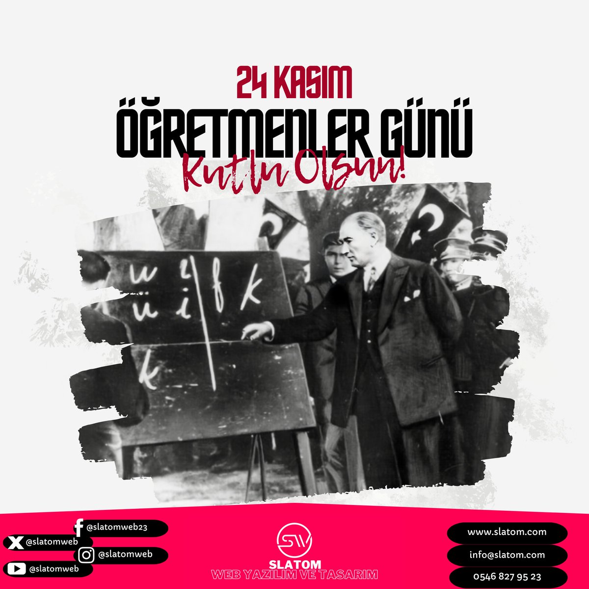 SlatomWeb's tweet photo. Geleceğe ışık tutan tüm öğretmenlerimizin #ÖğretmenlerGünü kutlu olsun. #24Kasım #Öğretmenler https://t.co/1SRFKeHiyB