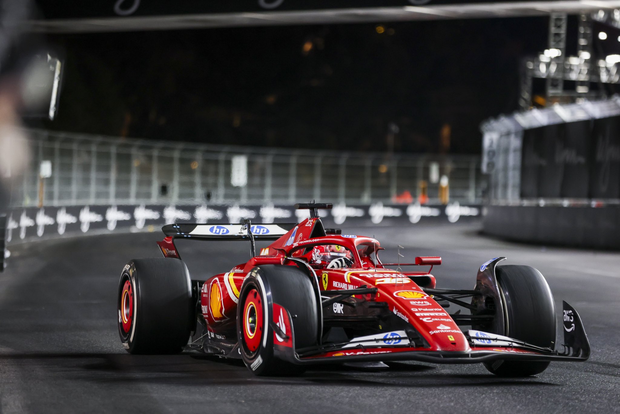 Charles Leclerc in 2024 F1 Las Vegas GP