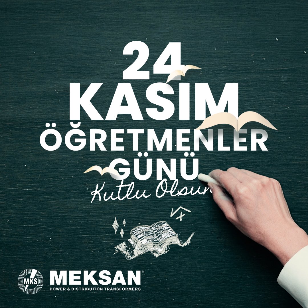 meksantrafo's tweet photo. Emekleriyle geleceği inşa eden tüm öğretmenlerimizin 24 Kasım Öğretmenler Günü kutlu olsun!

#24KasımÖğretmenlerGünü #meksan #meksantrafo #kalite #test #kema  #trafo #enerji #energy #transformers #sanayi #electric #elektrik #factory #ogekipmanları #yazılım https://t.co/01WYcjwtFk