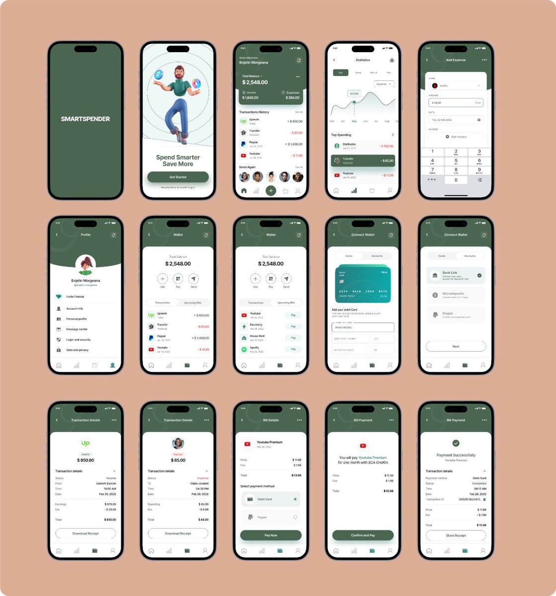 Adejumo_999's tweet image. 💡 Just finished the mockup for SmartSpender! A financial management app designed to help users track expenses, save smarter, and achieve their goals effortlessly. Stay tuned for more updates! 💸📊 #UIUXDesign #FinTech #SmartSpender