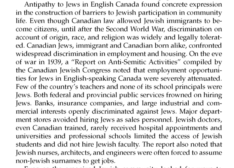 JennyAbrevalla's tweet photo. @kyomizuko @LiorBibasMD Interestingly, as Canadian soldiers were giving their life in Europe to rescue Jews (according to your invented version of history), Canada's motto between 1933-1945 was #Noneistoomany". https://t.co/nvOnbUfKC4
