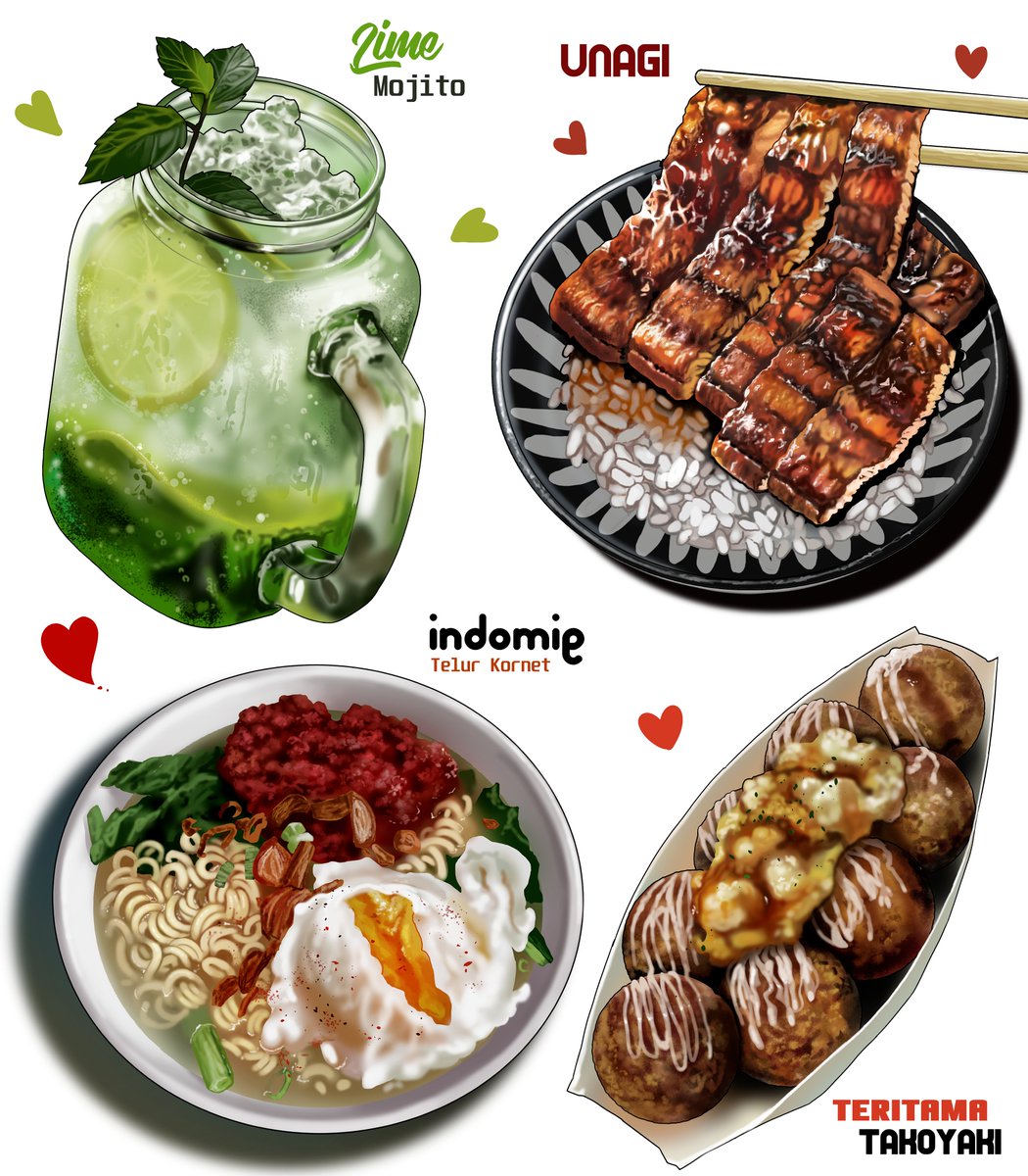 Aku buka food illustration commission lagi temen-temen

harganya 100 k / ilustrasi

Buat yang mau order bisa DM aku, atau reply di komen juga bisa hehe

Commission yang aku kerjain dari beberapa klien aku di batch pertama kemarin :)

RTs are appreciated 😊

#commissionopen