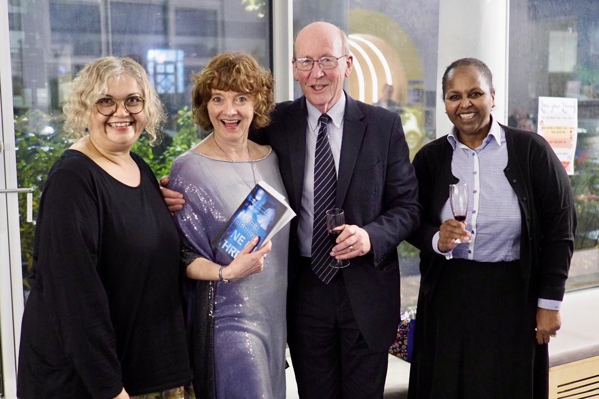 Absolutely over the moon to launch ONE IN THREE at Hornsey Library last night! Thanks to ⁦<a href="/RMSmithAuthor/">Rebecca Smith</a>⁩, Dr George Smerdon &amp; Prof Sohier El Neil for your inspiring contributions &amp; for the audience interest in my debut novel. ⁦<a href="/CullandCoAgency/">Cull & Co. Ltd Literary Agency</a>⁩ ⁦⁦@BookGuild⁩