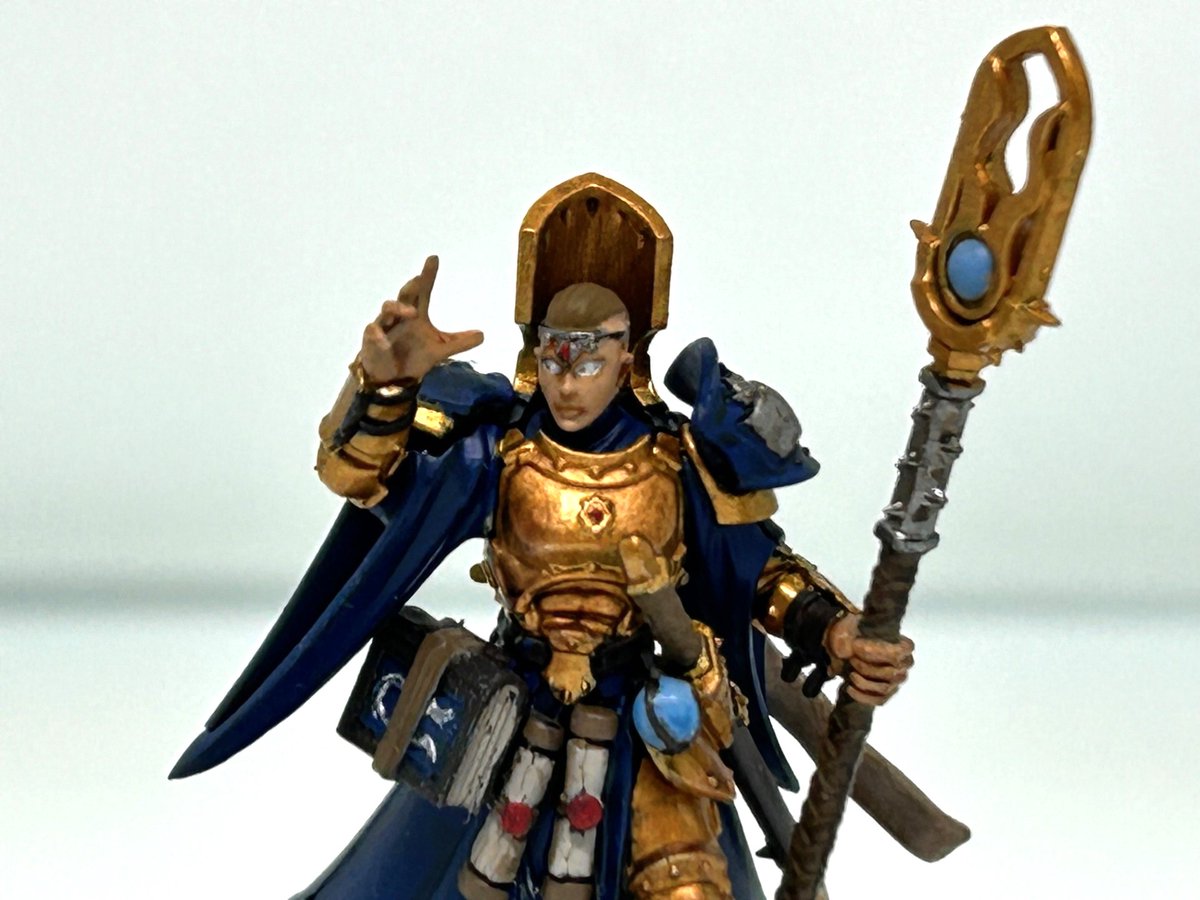 MaximumHamster's tweet image. ウォーハンマーのストームキャスト・エターナルのナイトアーケイナムを作ってみました。 #Warhammer #stormcasteternals #paintingwarhammer #ウォーハンマー #miniaturepainting