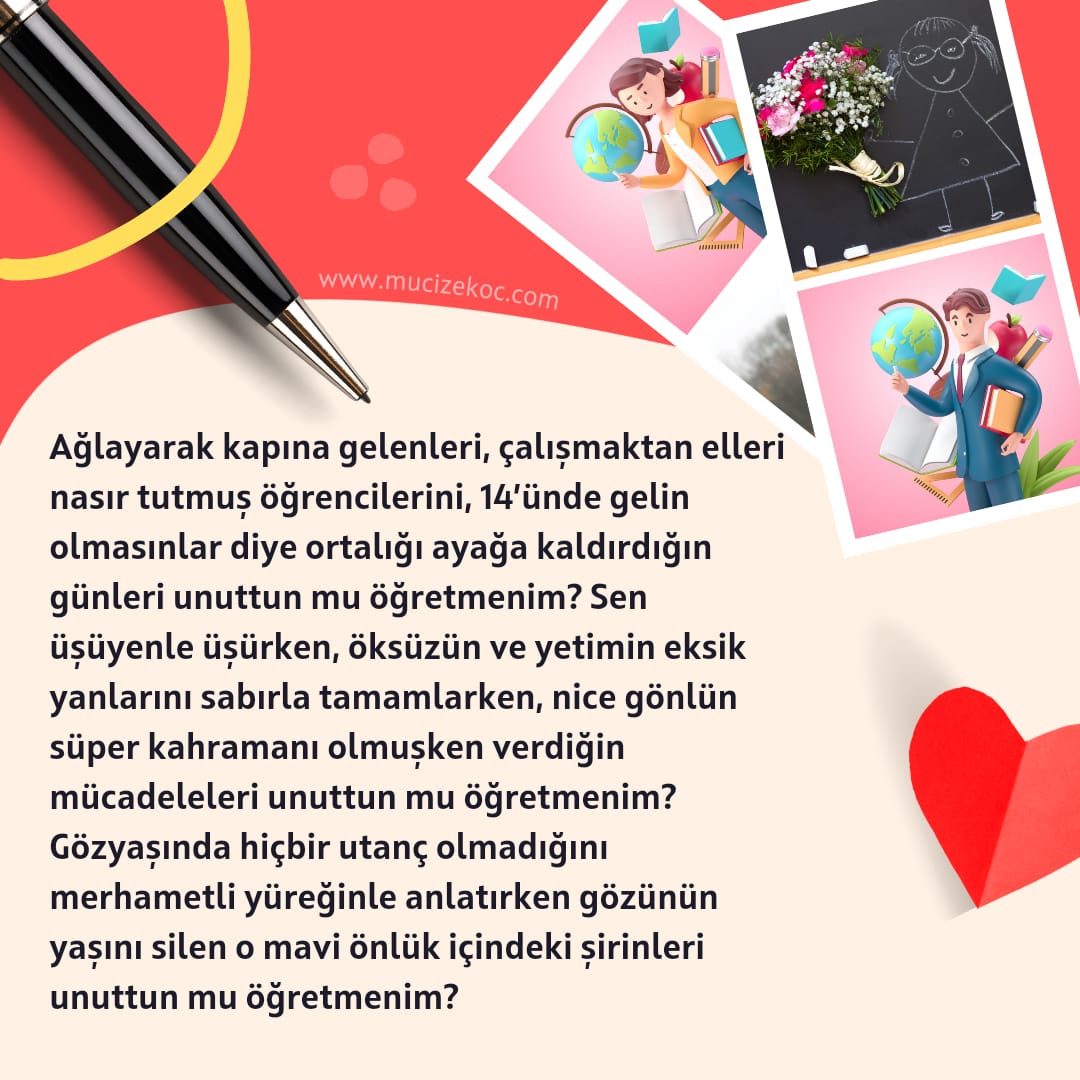 mucize_koc's tweet photo. Işık Ruhlu Kıymetli Öğretmenim,
Öğretmenler Günümüz kutlu olsun. 
Daha nice hayırlı nesiller yetiştirmek nasibimiz olsun. Saygı ve  hürmetlerimizi sunuyor, en güzel günlerin siz ve öğrencileriniz ile olmasını diliyoruz. 🙏🏻😌

#öğretmenolmak #öğretmenlergünü #öğretmenleriçin https://t.co/J2p3wX1Yb6