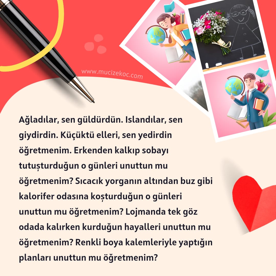 mucize_koc's tweet photo. Işık Ruhlu Kıymetli Öğretmenim,
Öğretmenler Günümüz kutlu olsun. 
Daha nice hayırlı nesiller yetiştirmek nasibimiz olsun. Saygı ve  hürmetlerimizi sunuyor, en güzel günlerin siz ve öğrencileriniz ile olmasını diliyoruz. 🙏🏻😌

#öğretmenolmak #öğretmenlergünü #öğretmenleriçin https://t.co/J2p3wX1Yb6