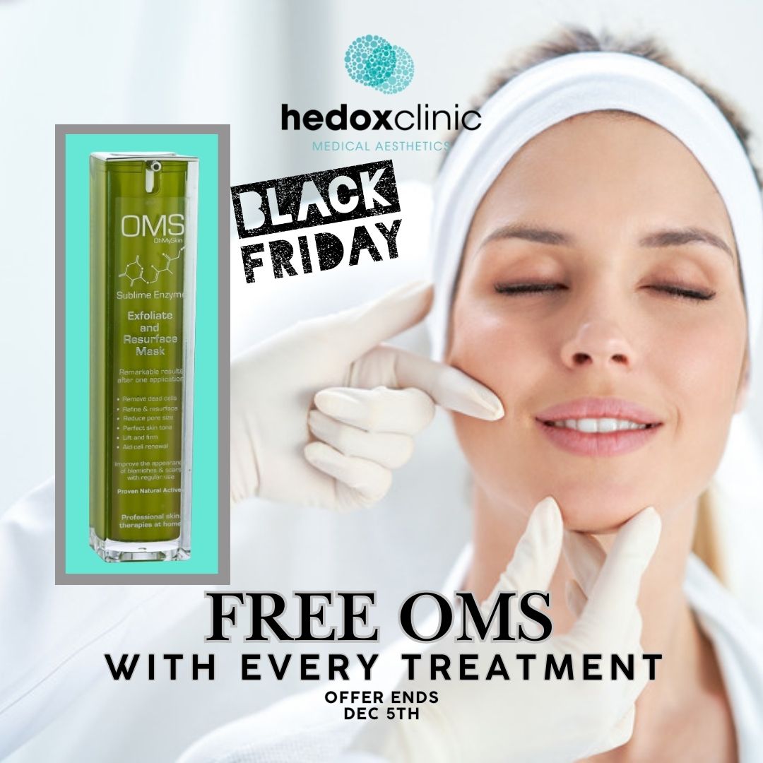 🌟 Black Friday Alert! 🌟 Get radiant skin + a FREE OMS Enzyme Mask with every treatment at Hedox Clinic. Exfoliate, hydrate, and shine bright! ✨

Offer ends Dec 5th. Book now at hedoxclinic.co.uk! 🎁

#BlackFriday #BeautyDeals #GlowingSkin