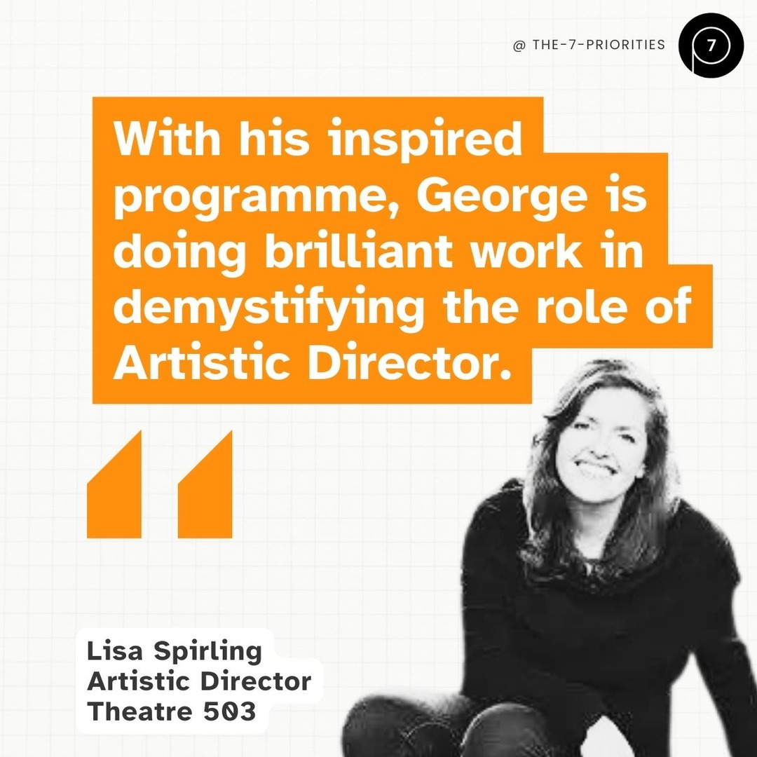 Embark on a transformative six-month journey with me, where I'll be mentoring an exclusive cohort of just 10 future cultural leaders.

Sign Up for The 7 Priorities Programme whilst there’s still time: bit.ly/7-Priorities-P…

#theatre #directors #coaching #training