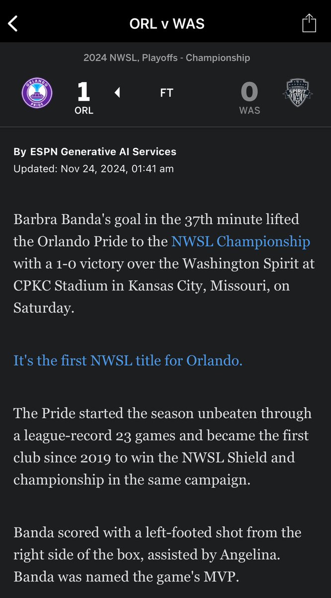 _Zeets's tweet photo. Man, it’s a championship game and this is how it’s treated on ESPN? A short AI write-up? This is a ridiculous level of disrespect https://t.co/O6VZ7GG3e0