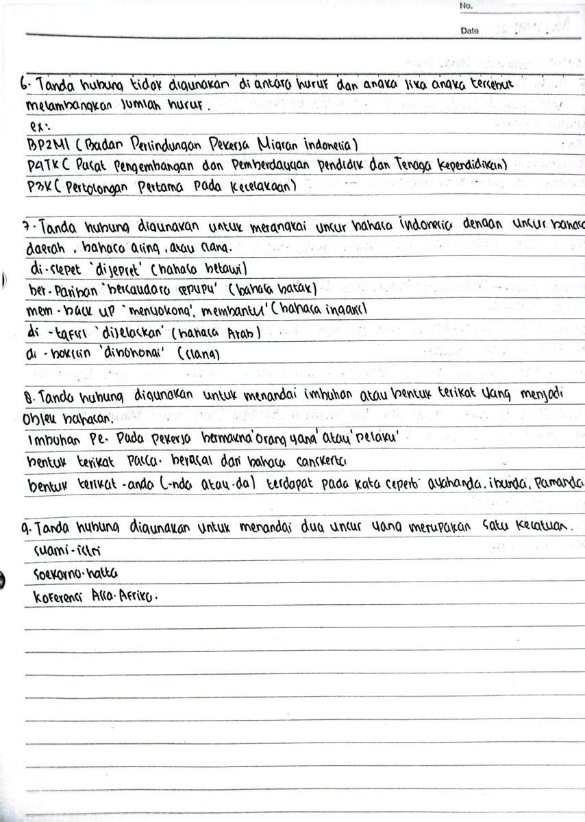 kdotverse's tweet photo. MATERI PBM PPU (PENGGUNAAN TANDA BACA)✨

Halo teman - teman semua, jadi disini gua mau berbagi catatan materi eyd v tentang penggunaan tanda hubung . Jangan lupa di save yaa, buat belajar snbt nyaa.

Sumber : EYD V (https://t.co/qa5C8LSjre)

#studytwt #snbt2025 #snbt https://t.co/GdE5zDYJHG