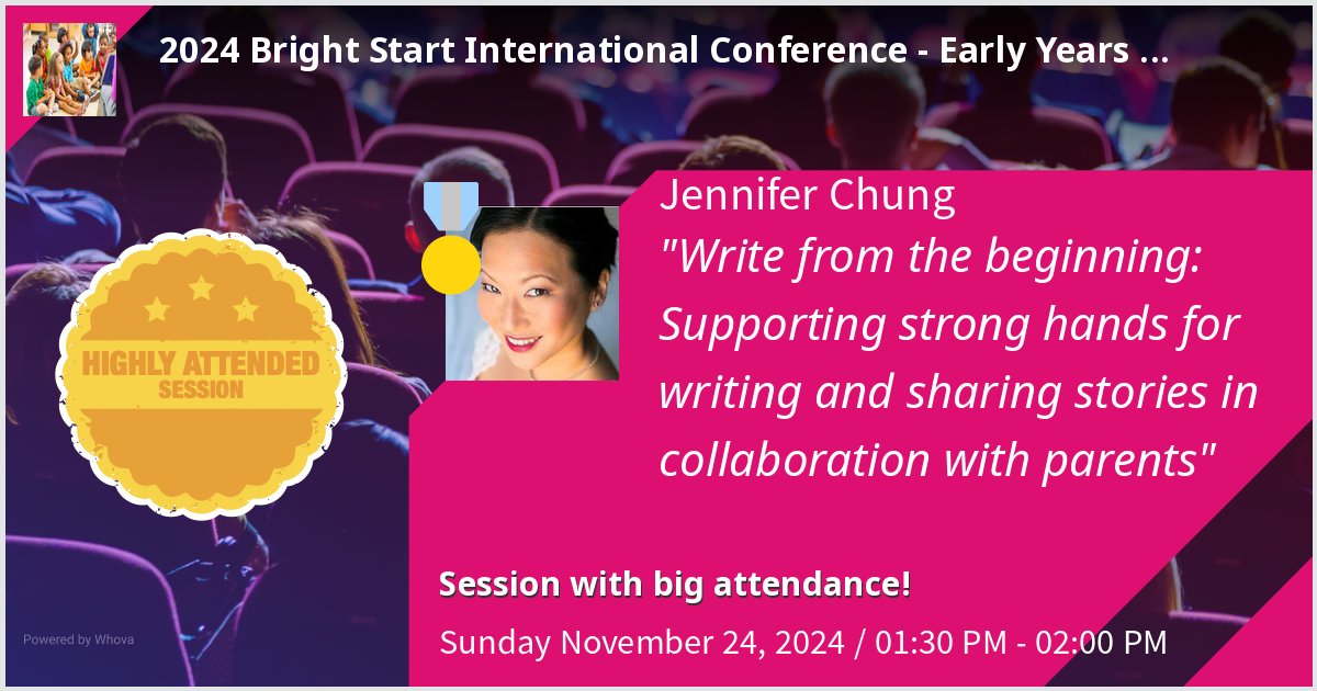 DoctorChungie's tweet photo. I will give a talk at 2024 Bright Start International Conference - Early Years Excellence in Practice on Write from the beginning: Supporting strong hands for writing and sharing stories in collaboration with parents. Hoping for a great turnout! #BrightStartConference https://t.co/p9Gku79YCv