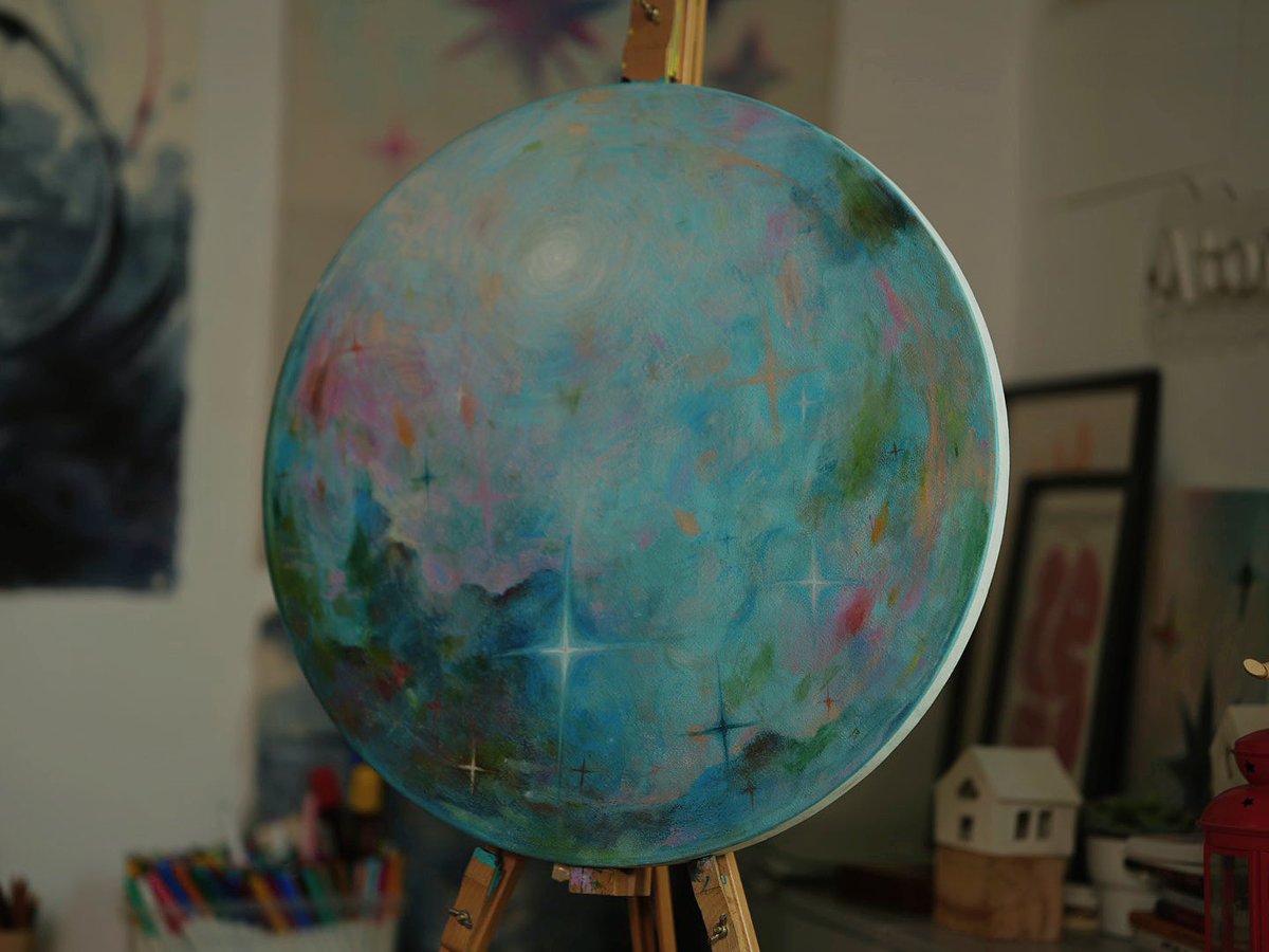 Atompakon's tweet image. Overthinker’s dream 
พึ่งเพ้นน้องคนนี้เสร็จ 🦋💙💖
สำหรับคลิปยาว (กรี้ดดดดดด คลิปยาววววว)