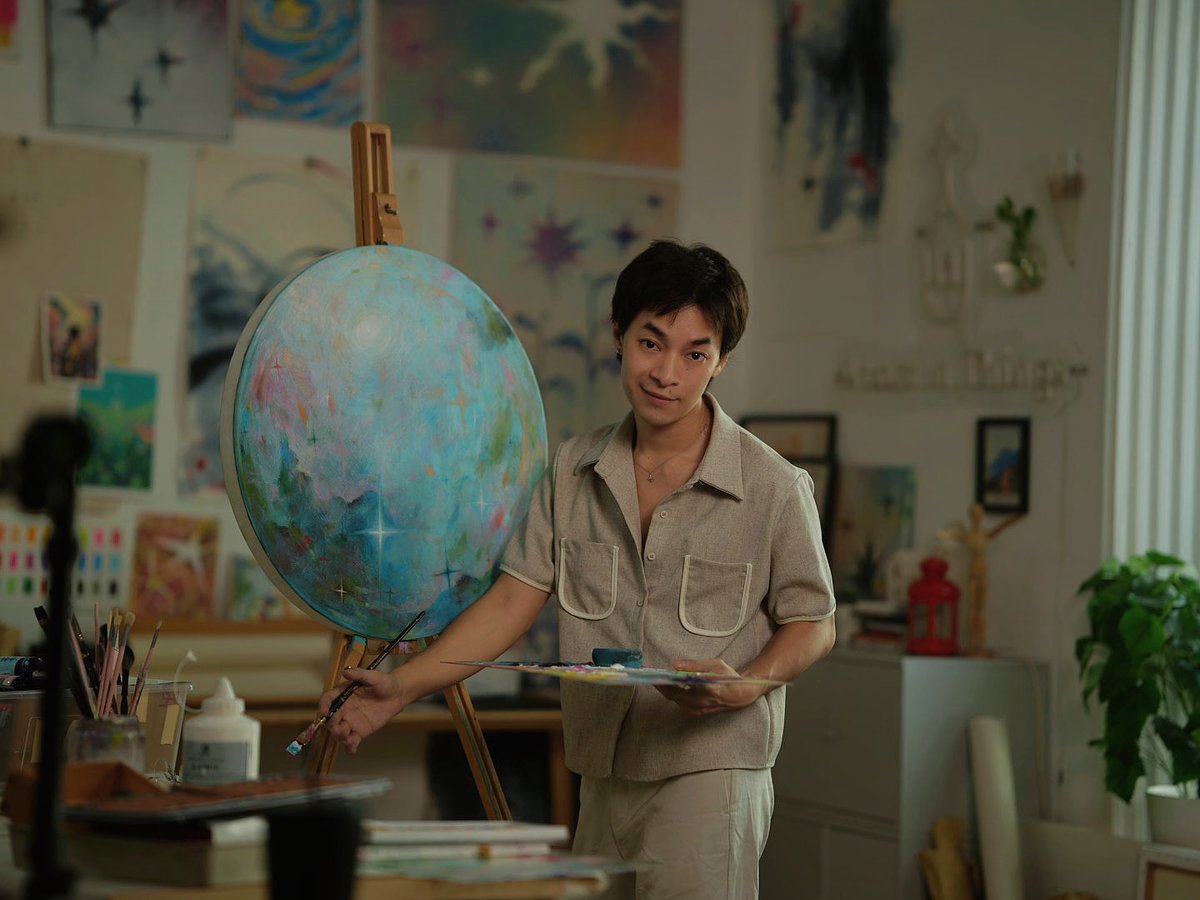 Atompakon's tweet image. Overthinker’s dream 
พึ่งเพ้นน้องคนนี้เสร็จ 🦋💙💖
สำหรับคลิปยาว (กรี้ดดดดดด คลิปยาววววว)